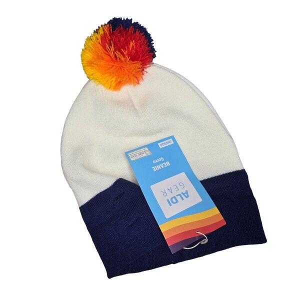Aldi Gear NWT Hoodie & 2 Beanies Set size S Blue Red Yellow Orange - Picture 6 of 6